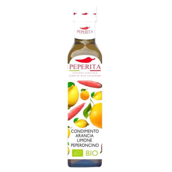 Olivenöl mit Peperoncino, Orange und Zitrone – Peperita