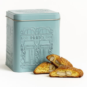 Biscotti di Prato – Cantuccini-Kekse in blauer Dose – Antonio Mattei