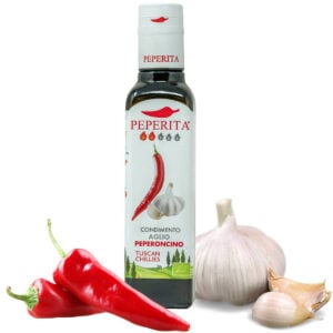 Olivenöl mit Peperoncino und Knoblauch - Peperita