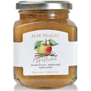 Apfelstrudelmarmelade 75 % Frucht – 335 Gramm – Alpe Pragas